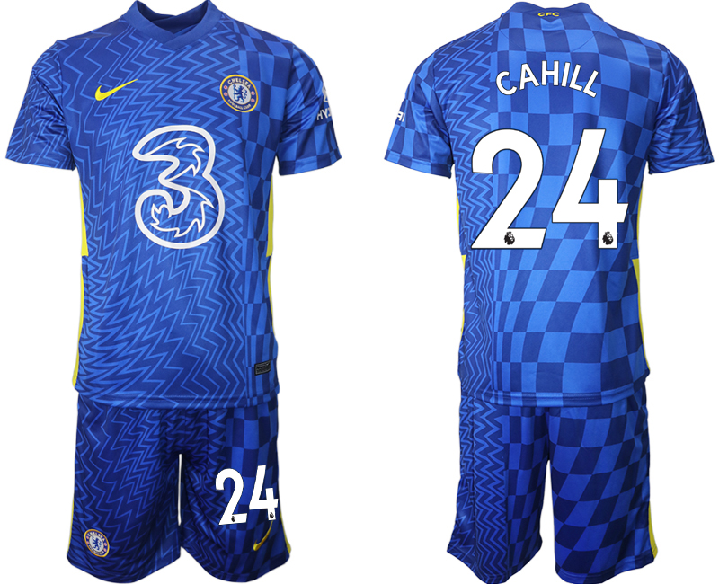 Men 2021-2022 Club Chelsea FC home blue #24 Nike Soccer Jerseys->chelsea jersey->Soccer Club Jersey